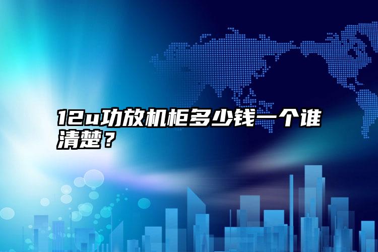 12u功放机柜多少钱一个谁清楚？